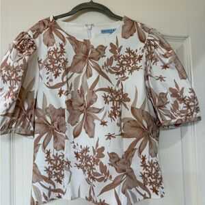 Antonio Melani 2 piece Brown Floral Women Top and skirt